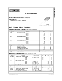 BD234 datasheet: PNP Epitaxial Silicon Transistor BD234