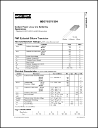 BD376 datasheet: PNP Epitaxial Silicon Transistor BD376