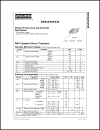 BD534 datasheet: PNP Epitaxial Silicon Transistor BD534