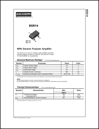 BSR14 datasheet: NPN General Purpose Amplifier BSR14