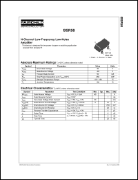 BSR56 datasheet: N-Channel Low-Frequency Low-Noise Amplifier BSR56