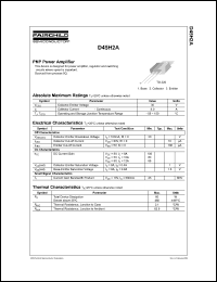D45H2A datasheet: PNP Power Amplifier D45H2A