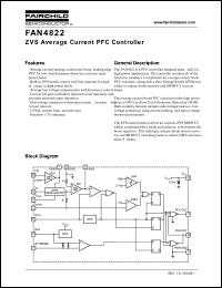 FAN4822 datasheet: ZVS Average Current PFC Controller FAN4822