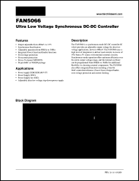 FAN5066 datasheet: Ultra Low Voltage Synchronous DC-DC Controller FAN5066