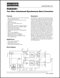 FAN5091 datasheet: Two Slice Interleaved Synchronous Buck Converter FAN5091
