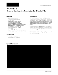 FAN5235 datasheet: System Electronics Regulator for Mobile PCs FAN5235