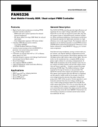 FAN5236 datasheet: Dual Mobile-Friendly DDR / Dual-output PWM Controller FAN5236