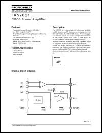 FAN7021 datasheet: CMOS Power Amplifier FAN7021