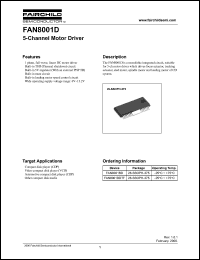 FAN8001BD datasheet: 5-Channel Motor Driver FAN8001BD