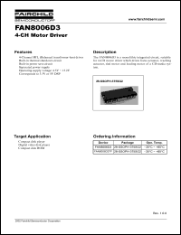 FAN8006D3 datasheet: 4-CH Motor Driv r FAN8006D3