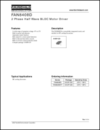 FAN8408D datasheet: 2 Phase Half Wave BLDC Motor Driver FAN8408D