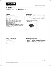 FAN8727 datasheet: Spindle + 4CH Motor Drive IC FAN8727
