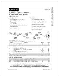 FDB2532 datasheet: N-Channel PowerTrench  MOSFET 150V, 79A, 16mOhm FDB2532