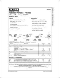 FDB3632 datasheet: N-Channel UltraFET  Trench MOSFET 100V, 80A, 9m Ohm FDB3632