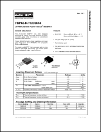 FDB6644 datasheet: 30V N-Channel PowerTrench MOSFET FDB6644