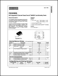 FDC6392S datasheet: 20V Integrated P-Channel PowerTrench MOSFET and Schottky Diode FDC6392S