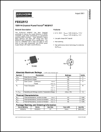 FDD2512 datasheet: 150V N-Channel PowerTrench TM MOSFET FDD2512