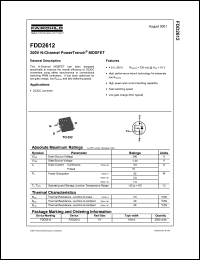 FDD2612 datasheet: 200V N-Channel PowerTrench MOSFET FDD2612