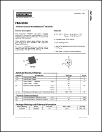 FDD3680 datasheet: 100V N-Channel PowerTrench MOSFET FDD3680