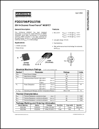 FDD3706 datasheet: 20V N-Channel PowerTrench MOSFET FDD3706