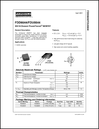 FDD6644 datasheet: 30V N-Channel PowerTrench MOSFET FDD6644