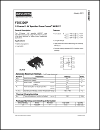 FDG326P datasheet: P-Channel 1.8V Specified PowerTrench MOSFET FDG326P