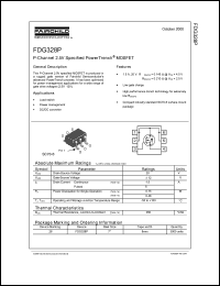 FDG328P datasheet: P-Channel 2.5V Specified PowerTrench MOSFET FDG328P