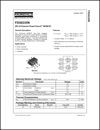 FDG6335N datasheet: 20V N-Channel PowerTrench MOSFET FDG6335N