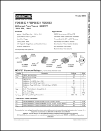 FDP3652 datasheet: N-Channel PowerTrench  MOSFET 100V, 61A, 16mOhm FDP3652
