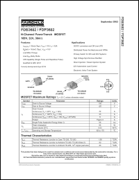FDP3682 datasheet: N-Channel UltraFET  Trench MOSFET 100V, 32A, 36mOhm FDP3682