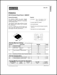 FDS3512 datasheet: 80V N-Channel PowerTrench  MOSFET FDS3512