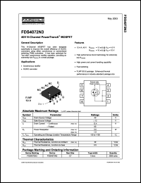 FDS4072N3 datasheet: 40V N-Channel PowerTrench MOSFET FDS4072N3