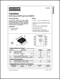 FDS4080N3 datasheet: 40V N-Channel Bottomless TM PowerTrench MOSFET FDS4080N3