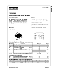 FDS6682 datasheet: 30V N-Channel PowerTrench MOSFET FDS6682