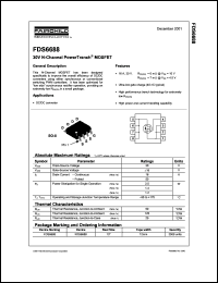 FDS6688 datasheet: 30V N-Channel PowerTrench MOSFET FDS6688