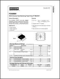 FDS6694 datasheet: 30V N-Channel Fast Switching PowerTrench MOSFET FDS6694