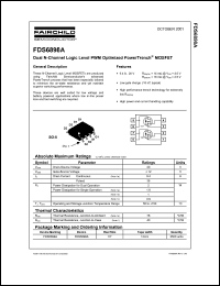 FDS6898A datasheet: Dual N-Channel Logic Level PWM Optimized PowerTrench MOSFET FDS6898A