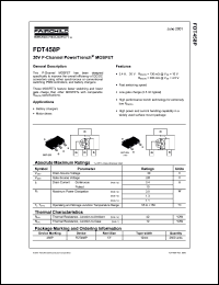 FDT458P datasheet: 30V P-Channel PowerTrench MOSFET FDT458P