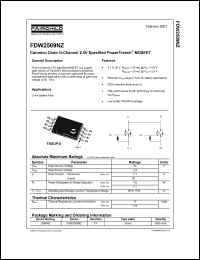 FDW2509NZ datasheet: Dual N-Channel 2.5V Specified PowerTrench MOSFET FDW2509NZ