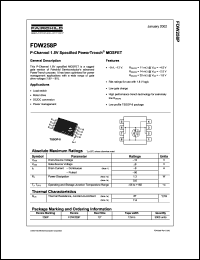 FDW258P datasheet: P-Channel 1.8V Specified PowerTrench MOSFET FDW258P