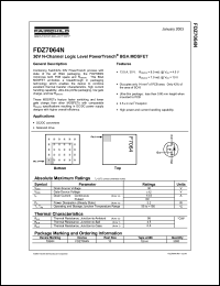 FDZ7064N datasheet: 30V N-Channel Logic Level PowerTrench BGA MOSFET FDZ7064N