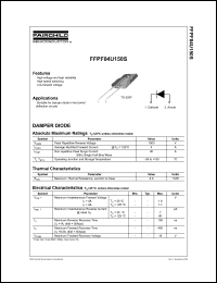 FFPF04U150S datasheet: DAMPER DIODE FFPF04U150S