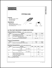 FFPF05U120S datasheet: ULTRA FAST RECOVERY POWER RECTIFIER FFPF05U120S