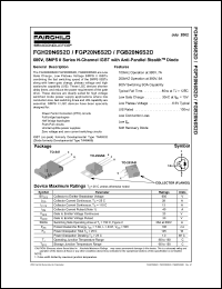 FGB20N6S2D datasheet: 600V, SMPS II Series N-Channel IGBT with Anti-Parallel Stealth TM Diode FGB20N6S2D