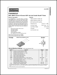 FGK60N6S2D datasheet: 600V, SMPS II Series N-Channel IGBT with Anti-Parallel Stealth TM Diode FGK60N6S2D