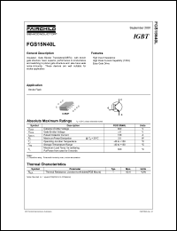 FGS15N40L datasheet: IGBT FGS15N40L