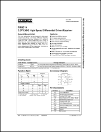 FIN1019 datasheet: 3.3V LVDS High Speed Differential Driver/Receiver FIN1019