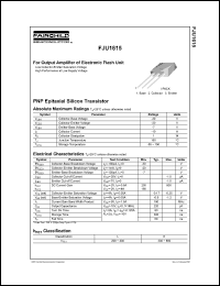 FJU1615 datasheet: PNP Epitaxial Silicon Transistor FJU1615
