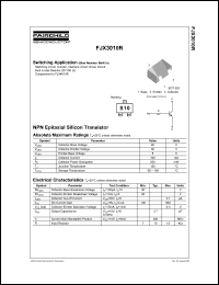 FJX3010R datasheet: NPN Epitaxial Silicon Transistor FJX3010R