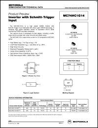 MC74HC1G14DFT1 datasheet: Inverter with Schmitt-Trigger Input MC74HC1G14DFT1